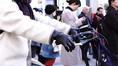 BICYCLE-LEATHER-GLOVES-LADIES-WOMAN