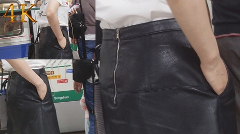 Asian-girl-leather-skirt